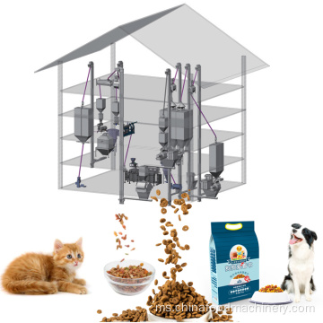 Extruded Kibble Pet Mesin Makanan